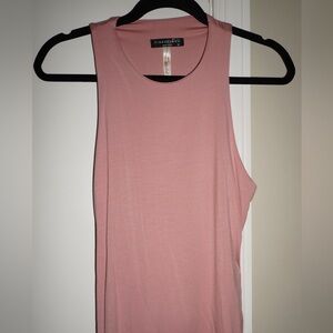 NWT Final Touch pink high neck tank top. L